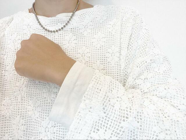 【niko and … レースジャガードプルオーバー】気温が低めの日はロンTや薄手のニットを合わせて◎