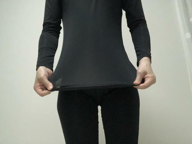 【ワークマン レディースクールシールドネオ冷感長袖クルーネック】もちろん前も伸びる