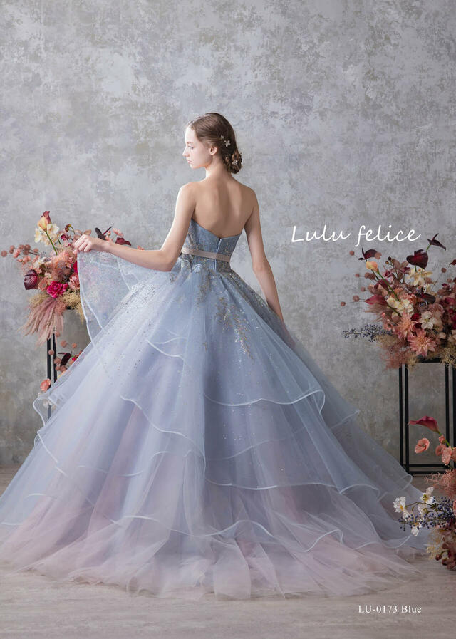【クラウディア】「Lulu felice（ルル・フェリーチェ）」新作ウェディングドレス｜LU-0173_Blue