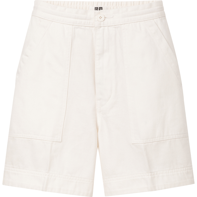 デニムイージーショーツ　ホワイト