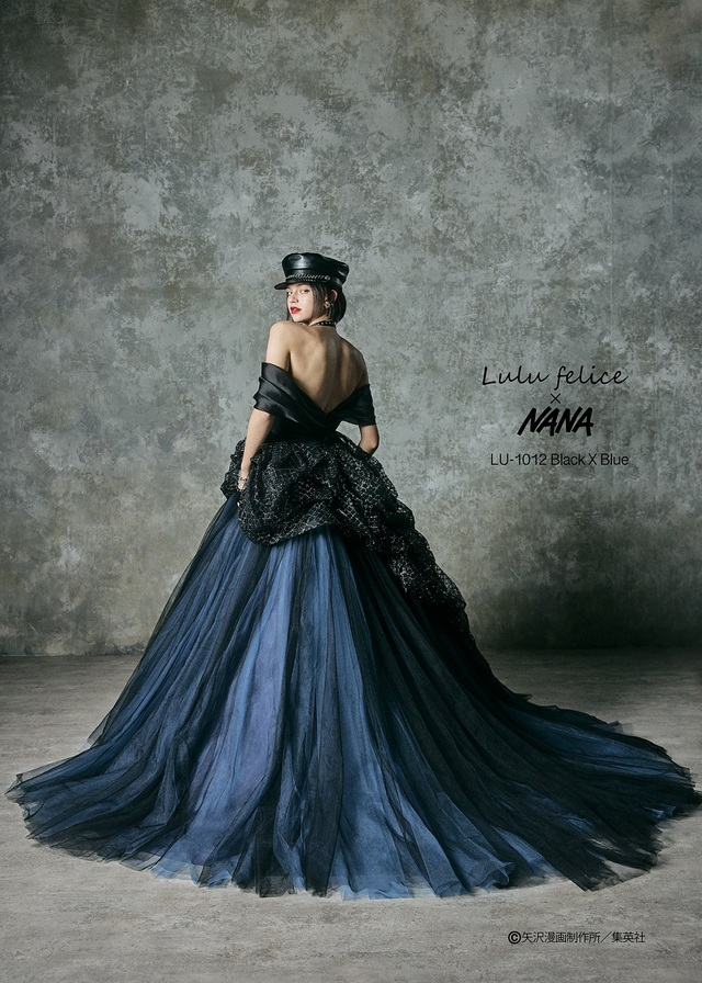 「Lulu felice×NANA」新作ウェディングドレス　LU-1012_BlackXBlue