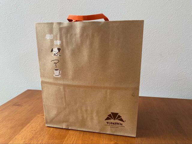 【サンマルクカフェ　モーニング】紙袋は無料でつけてくれました（2023年11月現在）