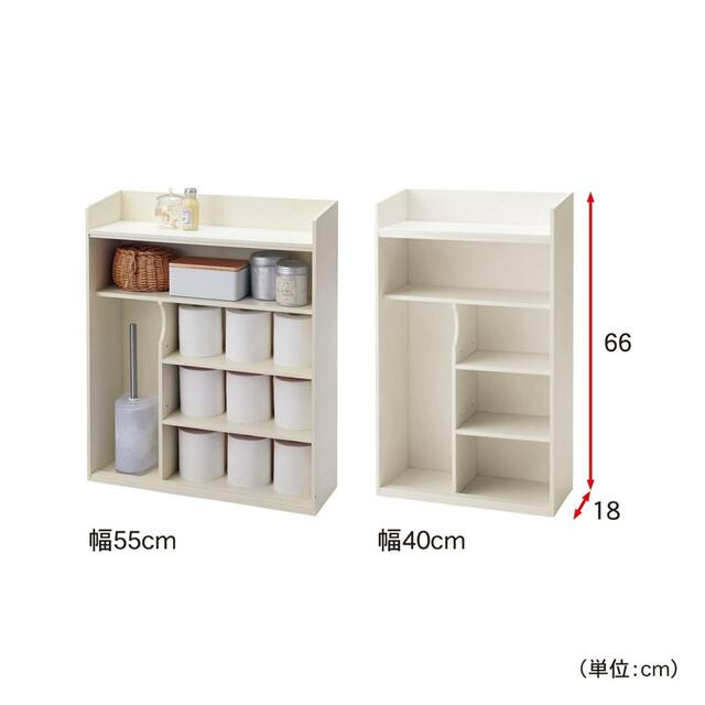【ベルメゾン】羽目板風薄型トイレ収納ラック
