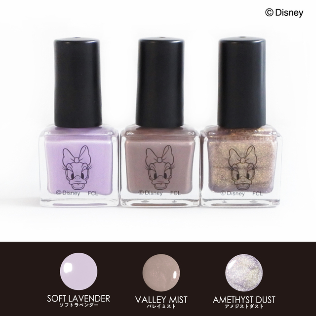 デイジーダック/ネイルポリッシュ:ソフトラベンダー・バレイミスト・アメジストダスト｜各220円