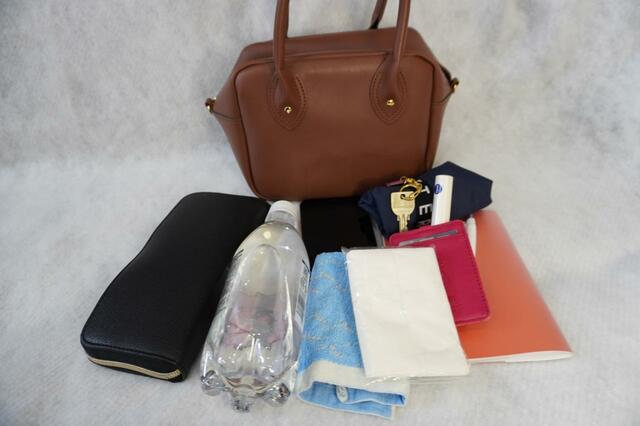 【Ungrid（アングリッド）ミニボストンショルダーバッグ】財布、ペットボトル、B6サイズのノートなどが入る