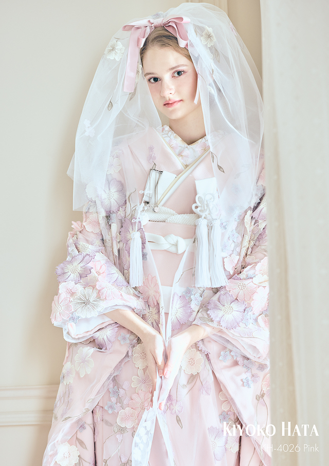 【クラウディア】KIYOKO HATA(キヨコハタ)新作ウェディングドレス|KH-4026_Pink