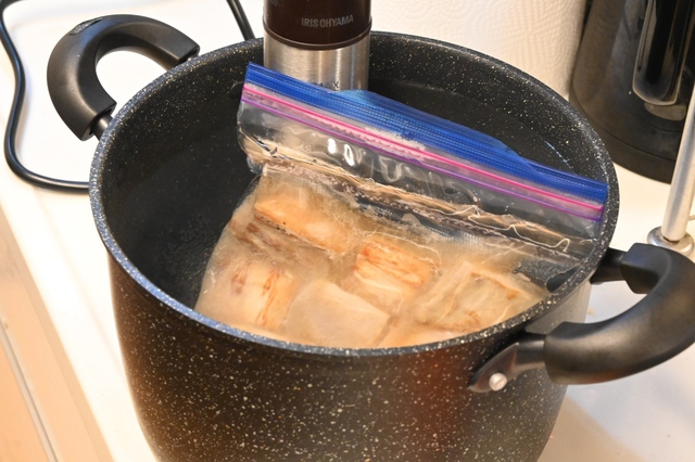 【低温調理レシピ「豚の角煮」】80℃・1時間で調理する