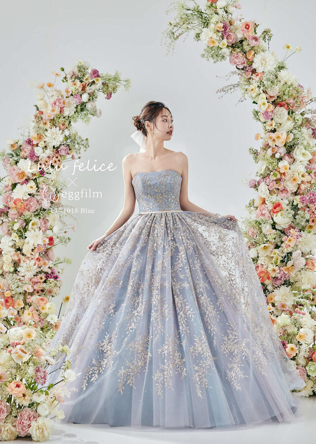 クラウディア「Lulu felice（ルル・フェリーチェ）」新作ウェディングドレス　LU-1018_Blue