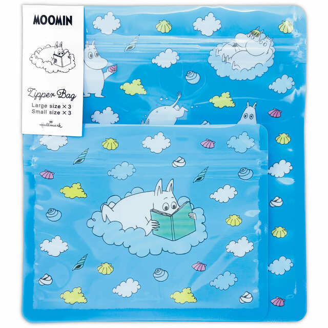 【ムーミン新作文具】「ジッパーバッグ」748円新作文具】/お菓子や衛生用品、ケーブル類などの整理に役立つジッパーバッグ