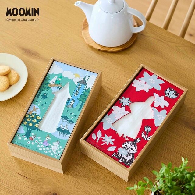 シルエット切り抜きティッシュケース「ムーミン」各 ￥3,990 （税込）