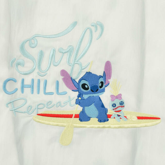 スティッチ＆スクランプ ショッピングバッグ・エコバッグ ポーチ入り Embroidery Bag Disney Stitch Day Collection 3,300円