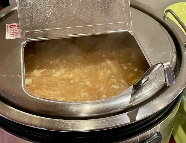 【九寨溝 銀座店】卵スープだと思うが、お代わりしたい料理のひとつだった