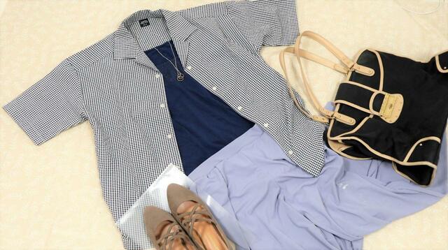 【ワークマン シアサッカーストレッチ 半袖シャツ】真夏の通勤なら涼しげカラーパンツと