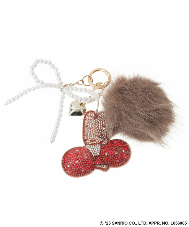 【Green Parks×サンリオキャラクターズ】キラキラファーチャーム（マロンクリーム）／バッグのワンポイントに！おしゃれデザインチャーム（各税込2,480円）