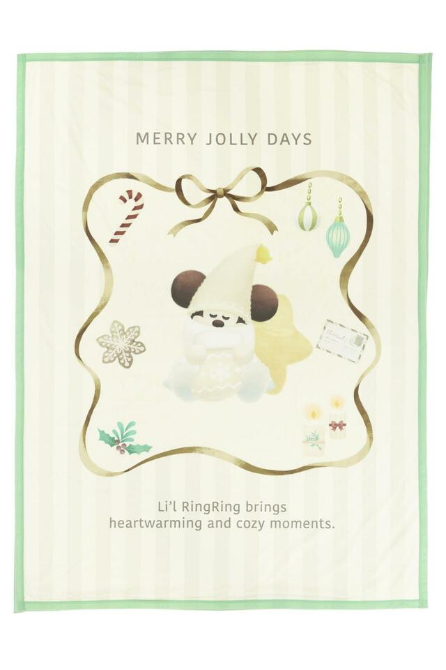 毛布 7,700円|東京ディズニーリゾート「ディズニー・クリスマス」スペシャルグッズ|販売店舗:東京ディズニーランド「ディズニー&カンパニー」、東京ディズニーシー「ガッレーリア・ディズニー」|発売日:2026年11月10日(火)