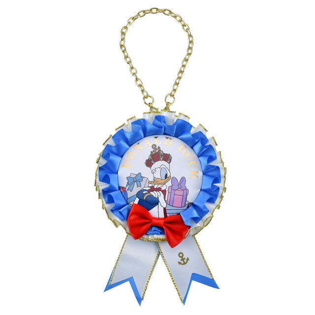 ドナルド 缶バッジ ロゼット チェーン付き DONALD THE KING BIRTHDAY 1,200円