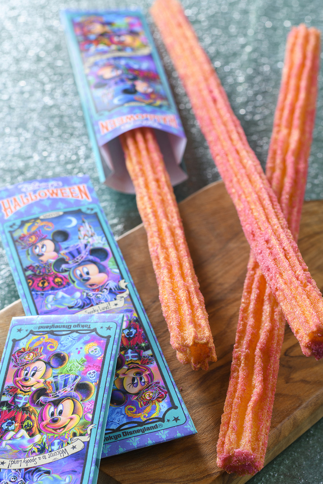 チュロス(メイプルパンプキン) 350円|パークサイドワゴン、ペコスビル・カフェ|東京ディズニーランド「ディズニー・ハロウィーン」2018