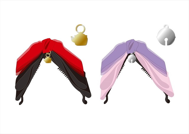 リボンヘアクリップ (らんま・シャンプー) 各¥1,800