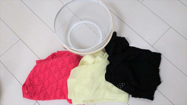 【ダイソー ワイヤーカゴ】ふんわり入れて3着入りました