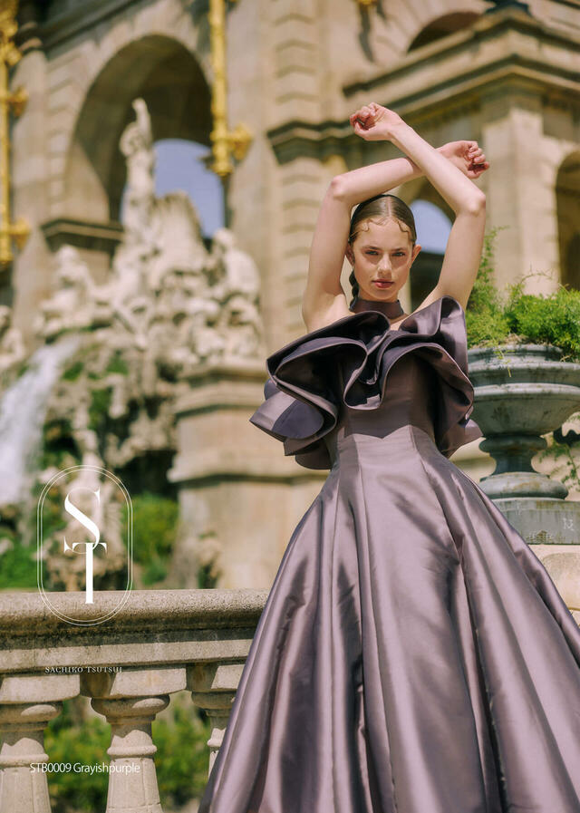 クラウディア|「ST(サチコツツイ)」新作ウェディングドレス|STB0009_Grayishpurple