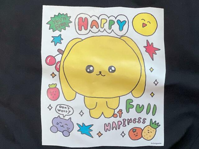 フロントにどどんとゴシムちゃんのイラスト入り