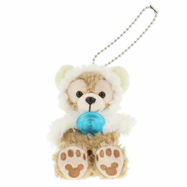 ぬいぐるみチャーム 2,200円|東京ディズニーリゾート「ダッフィー&フレンズのホワイト・ウィンタータイム・ワンダーズ」スペシャルグッズ|販売店舗:東京ディズニーシー「マクダックス・デパートメントストア」|発売日:2023年11月1日(水)