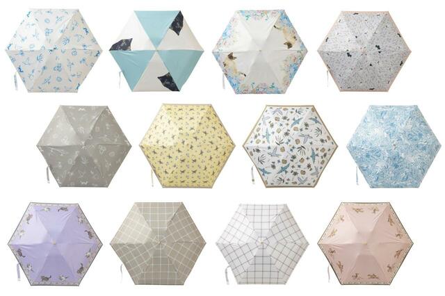 デザインはバリエーション豊かな12種類！【Jubilee 折り畳み傘 晴れ雨兼用 2,420円（税込）】