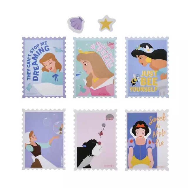 ディズニーキャラクター シール・ステッカー フレーク 切手風 ディズニープリンセス Sticker Collection 700円