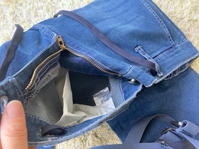 【ワークマン レディース冷感ストレッチデニムパンツ】身長162cmの筆者はアンティークブルーのLLサイズを購入しました