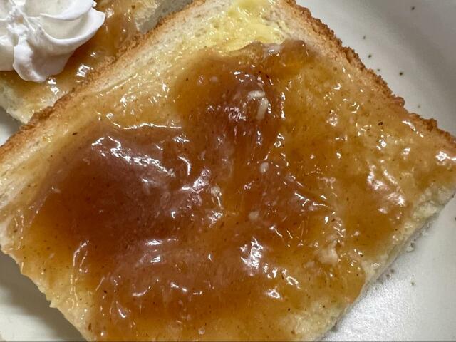 【カルディ モンブランバター】バターを塗ることで味に深みが出ました。