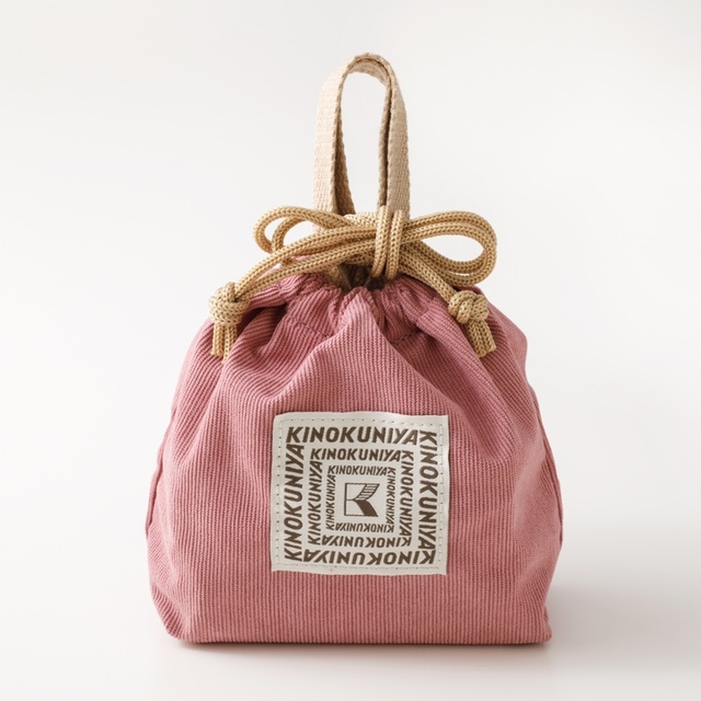 【紀ノ国屋 コーデュロイスイーツバッグ/モーブピンク】ピンクも秋冬らしい色合いです