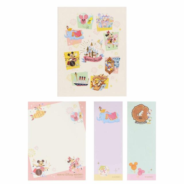 ふせんセット 900円｜サイズ：（ケース1個あたり）縦約9×横約7cm、3個セット｜東京ディズニーリゾート パークをモチーフにしたカラフルなグッズ｜発売日：2023年6月15日（木）｜販売店舗：東京ディズニーランド「ホームストア」、東京ディズニーシー「ヴィラ・ドナルド・ホームショップ」