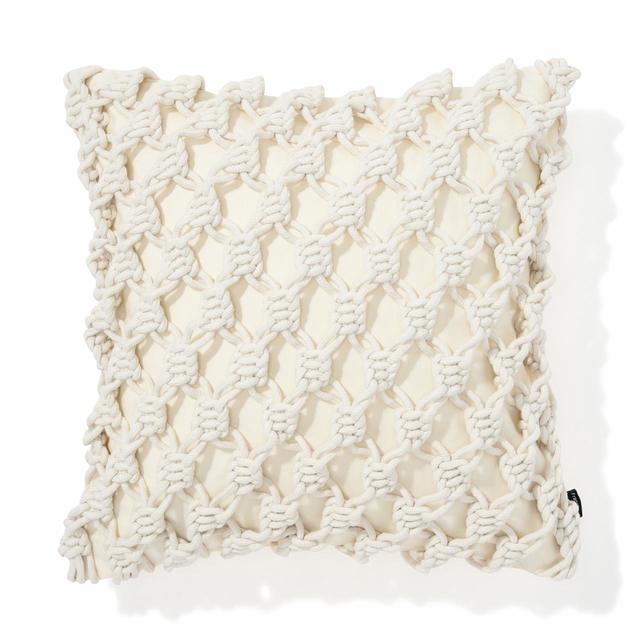 【Francfranc（フランフラン）】ロープ クッションカバー ホワイト