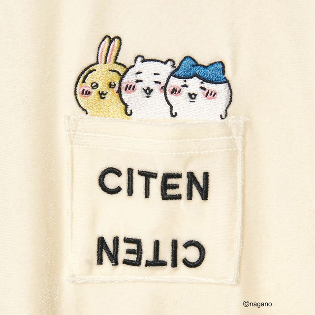 【ちいかわ×CITEN】「ちいかわ CITEN ベロアルームウェア」8,910円/ちいかわたちがひょこっ