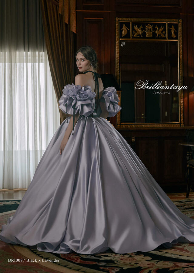 クラウディア｜「Brilliantayu （ブリリアンターユ）」新作ウェディングドレス｜BRI-0087_Black x Lavender