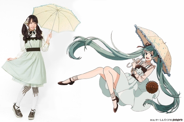 初音ミクとフェリシモがコラボ！エプロン風ワンピやアクセなど