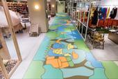 【PARCO OUTDOOR PARK / JUN OSON 床面デザイン】アウトドアをモチーフとしたポップなデザイン