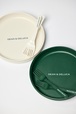 GLOW×DEAN ＆ DELUCA「プレート2枚＆フォーク2本セット＜グリーン＞＜ホワイト＞」