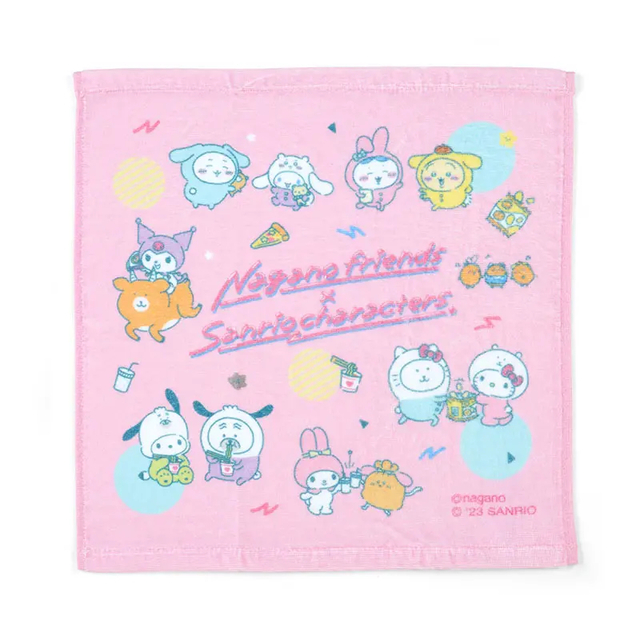 ナガノフレンズ×サンリオキャラクターズ　ハンドタオル　880円