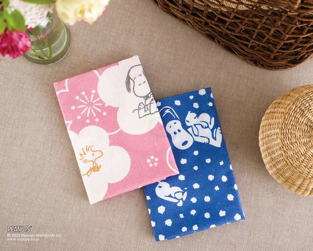 【かまわぬ　PEANUTS vol.8】うさぎとスヌーピー・梅文様スヌーピー／和のデザインで暮らしを彩って◎