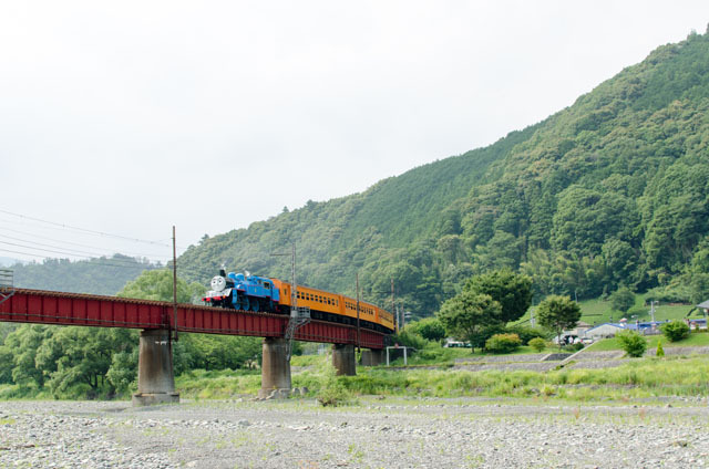 川根温泉前付近の走行の様子(1)