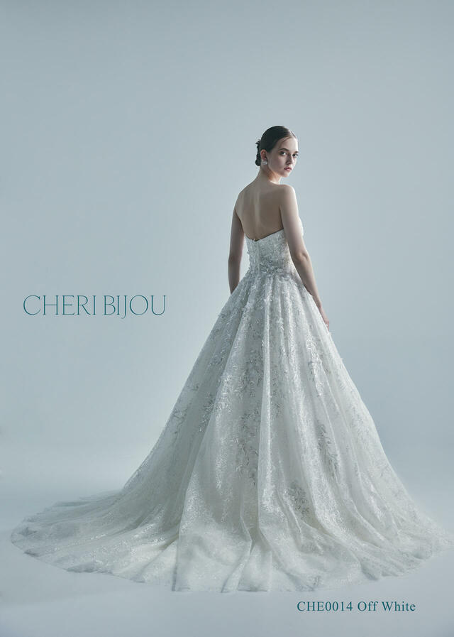 【クラウディア】CHERI BIJOU(シェリービジュー)新作ウェディングドレス|CHE0014_OffWhite