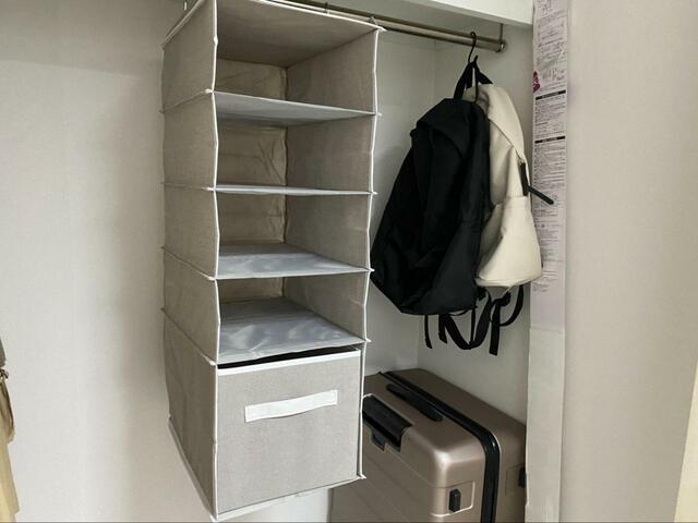 【ニトリ　吊り収納 プレッソ(5段)】クローゼットが一気にスッキリした印象に！