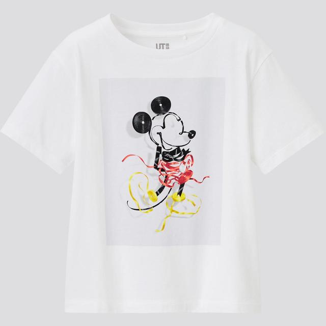 GIRLS ディズニー ミッキーマウス ＆ ミニーマウス アート バイ 吉田ユニ UT グラフィックTシャツ（半袖） 990円