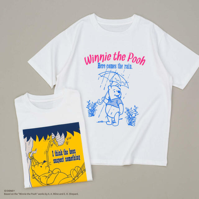 Tシャツ 各4,400円【Afternoon Tea LIVING「くまのプーさん」のデザインをあしらった限定コレクション】