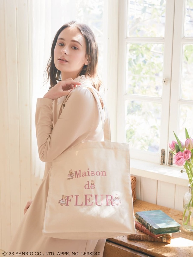 サンリオキャラクター×「Maison de FLEUR」のコラボトートバック・マロンクリーム