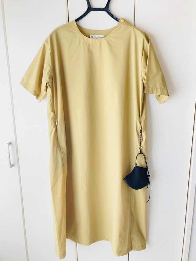 【ワークマン レディースエアロクラスターガーデワンピース】カラーはベージュ 、イエロー 、グレーサックス 、ネイビー 、ブラックの5種