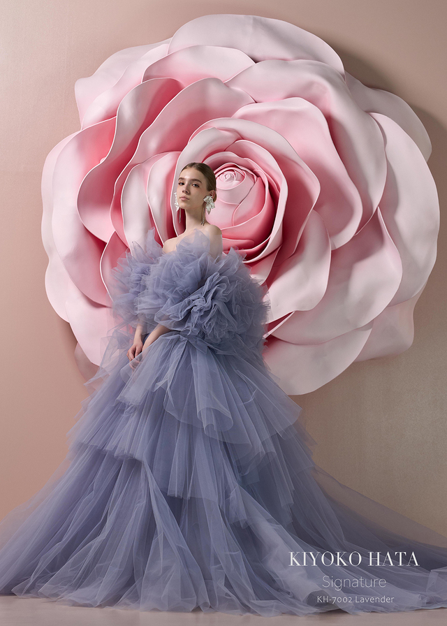 【クラウディア】KIYOKO HATA（キヨコハタ）新作ウェディングドレス｜KH-7002_lavender
