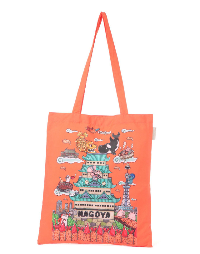 【niko and ...】オリジナル　ご当地トートバッグ／オレンジ（名古屋）