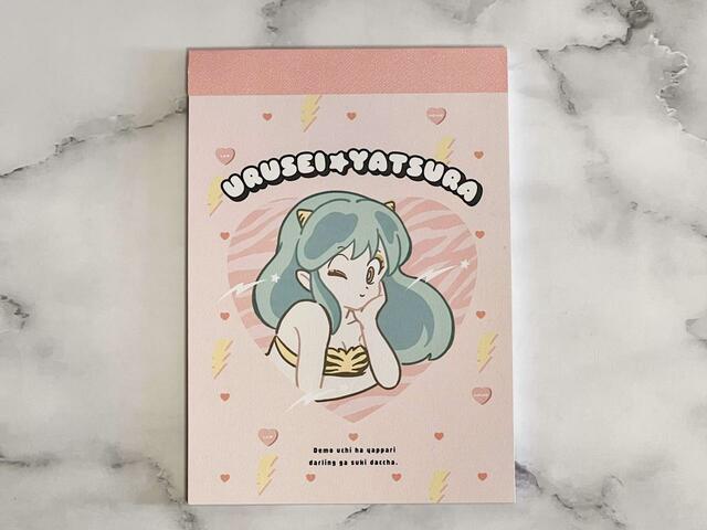 【100円ショップ×うる星やつら】うる星やつら A6 メモ帳 48枚／税込110円